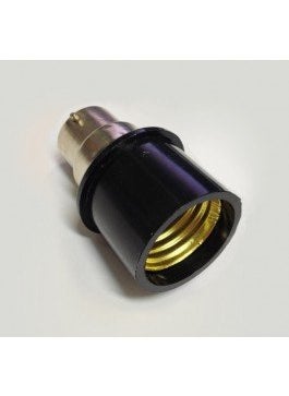 THINK3 B22 Male to E27 Female LightLamp Holder Adapter Black Colour  - Image 1