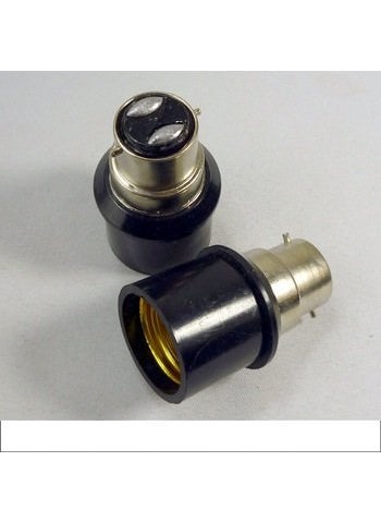 THINK3 B22 Male to E27 Female LightLamp Holder Adapter Black Colour  - Image 2
