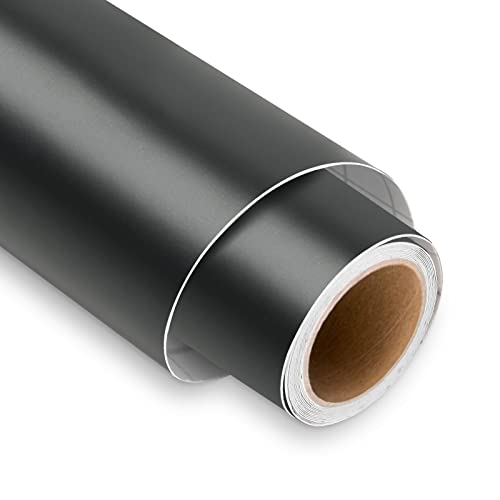 Lya Vinyl Matte Black Permanent Vinyl Roll 12 x 6 FT Vinyl for Matte Black Adhesive Roll for Cutting Machine Mug Cup Window Home Decal - Image 1