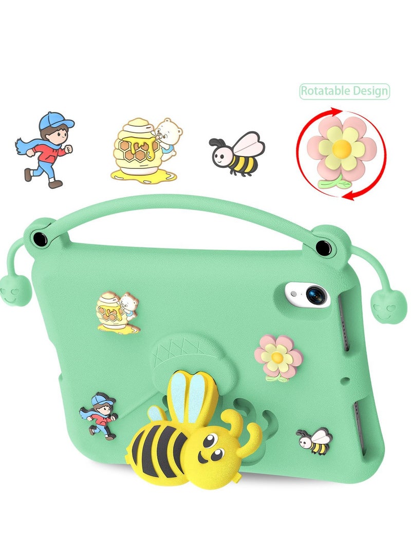 Child-Friendly Protective Case Compatible with iPad Mini 6 and 7 8.3 Inch 2024 Durable EVA Foam Shockproof Cover with Stand