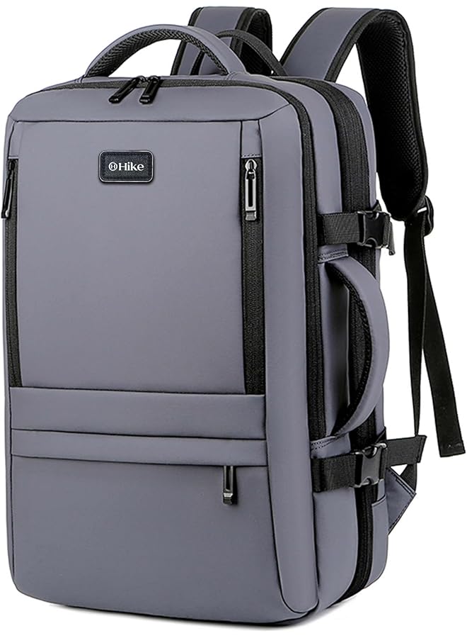 HIKE Expandable Premium Computer Backpack Water Resistant Shoulder Daypack with 360° Degree Opening Compartment and Built in USB Port for Travel/Business/College HKY3730 - Image 1