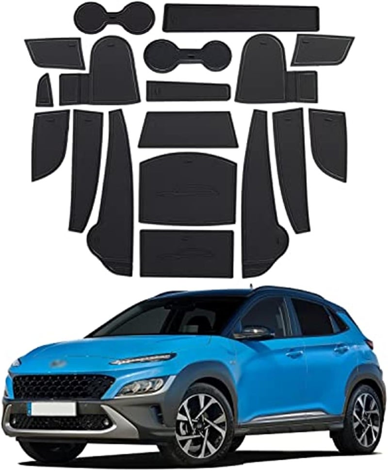 DEMULAX Non-Slip Mat Set for Hyundai Kona 2022 - Image 1
