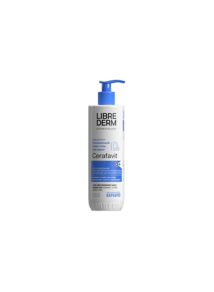LIBREDERM Cerafavit Lipid-Replenishing Cream-Gel, 400ml, With Ceramides and Prebiotic, For Kids and Adults - Image 1