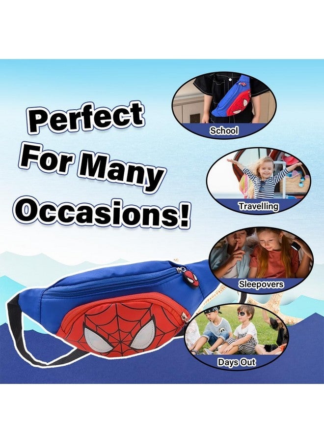 PALAY¬Æ Kids Chest Bag - Cartoon Spider Man Print Shoulder Fanny Pack Crossbody With Adjustable Quick Release Strap, Lightweight Travel Bag, Blue - Image 4