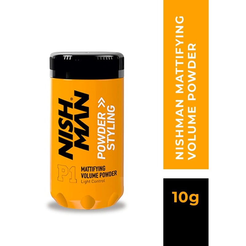 nishman Mattifying Hair Volumizing Powder Wax Matte Finish 24 Hrs Strong Hold For Men Hair Styling Powder Wax 10g Pack of 1 - Image 2