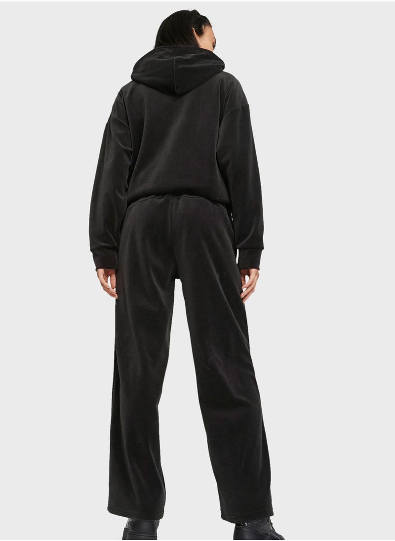 PUMA - Essential Elevated Velour Straight Pants - Image 1