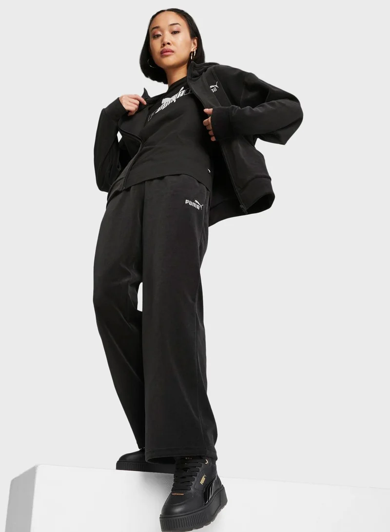 PUMA Essential Elevated Velour Straight Pants