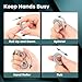 SMALL FISH Fidget Toys Adults Sensory Rings Metal Fidget Rings for Stress Relief 2 Pack Sensory Stim Toys for ADHD Autism Acupressure Ring for Finger Massage Fidgets for Office School Easter Basket Stuffers - Image 4