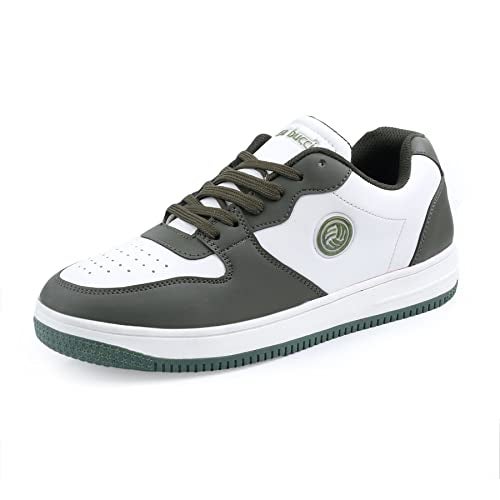 Bacca Bucci® Emily Low-top Flat Sole Sneakers for Women | Colorblock Shoes with Rubber Outsole- Olive, Size UK38 - Image 1