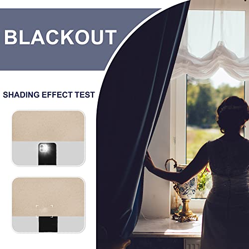 JIUZHEN Blackout Curtains for Bedroom– Thermal Insulated,Noise Reducing Room Darkening Rod Pocket Curtains for Living Room, Set of 2 Panels with Tiebacks, 42 x 63 inch Long, Beige - Image 2