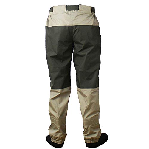 Kylebooker Breathable Stockingfoot Waist High Pant Waders KB003 Khaki (XL) - Image 2