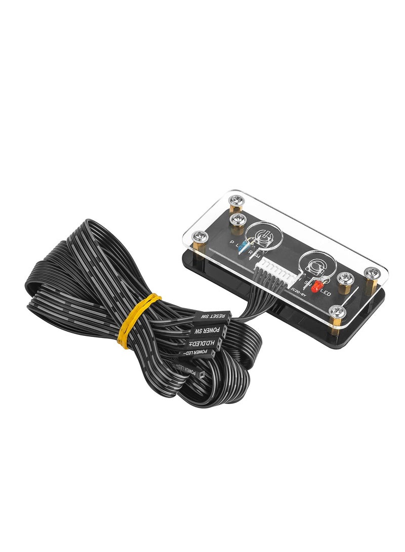 5.2ft Desktop Computer Power Switch, External Restart Button for PC Motherboard - Image 1