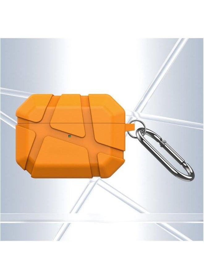 Generic - Apple Protective Case Is Suitable For AIRPODS 4/3 PRO 2 TPU Split Anti-drop Bluetooth Earphone 1/2 Generation-Color:Orange-Applicable Models:Airpods Generation - Image 1