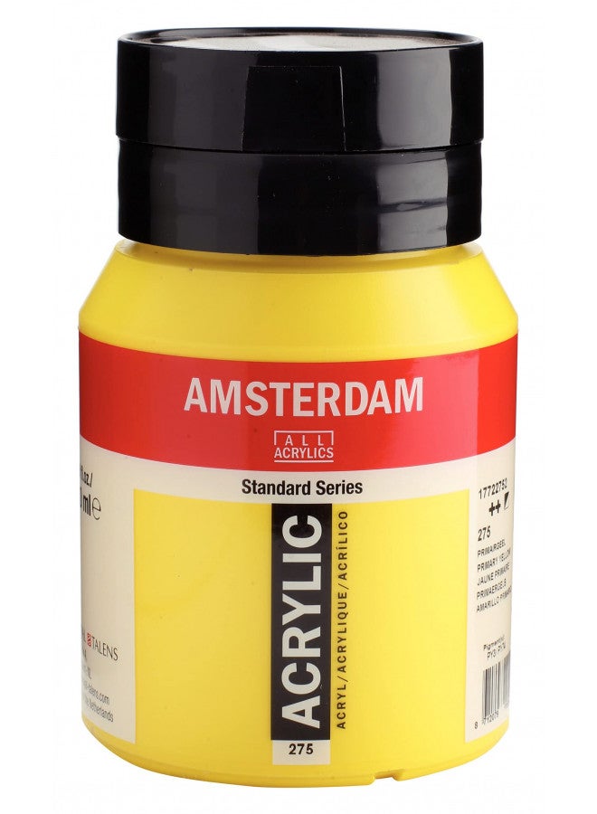 Amsterdam Standard Series Acrylic Jar 500ml Primary Yellow 275 (17722752) - Image 1