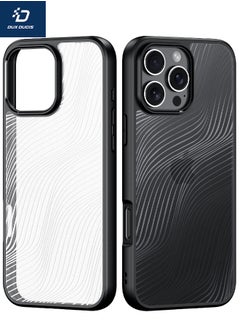 iPhone 16 Pro Max Case, Anti-Drop Slim Shockproof Frosted Back Cover,  [SGS Dropproof Certification][Streamline Texture][Frosted Feel] Case Cover for Apple iPhone 16 Pro Max, Black