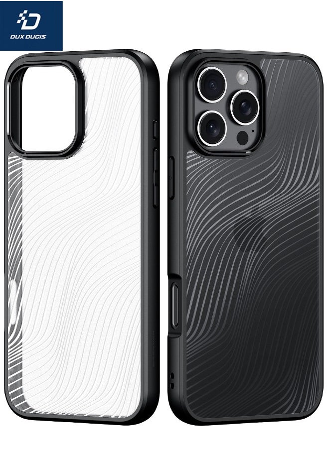 DUX DUCIS - iPhone 16 Pro Max Case, Anti-Drop Slim Shockproof Frosted Back Cover,  [SGS Dropproof Certification][Streamline Texture][Frosted Feel] Case Cover for Apple iPhone 16 Pro Max, Black - Image 1