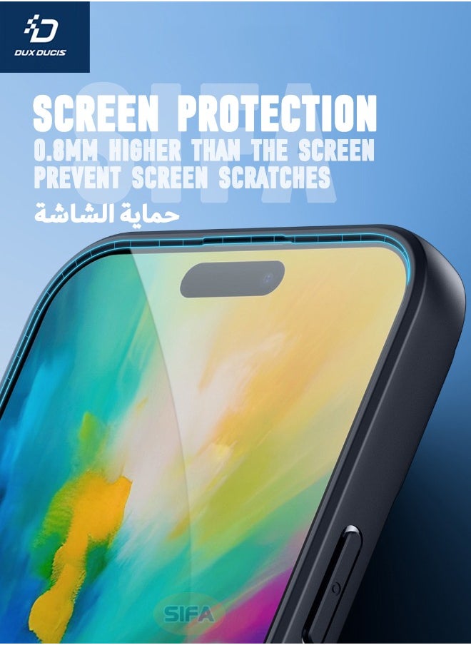 DUX DUCIS - iPhone 16 Pro Max Case, Anti-Drop Slim Shockproof Frosted Back Cover,  [SGS Dropproof Certification][Streamline Texture][Frosted Feel] Case Cover for Apple iPhone 16 Pro Max, Black - Image 1