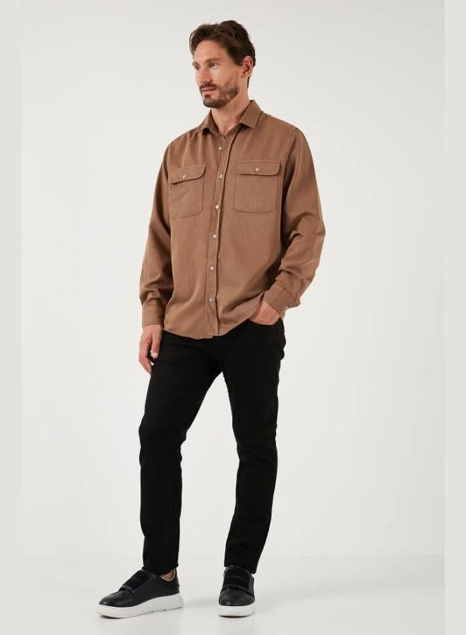 Buratti  Buratti Cotton Double Pocket Regular Fit Shirt Men's SHIRT CF25W128858 for Men | Best Price UAE