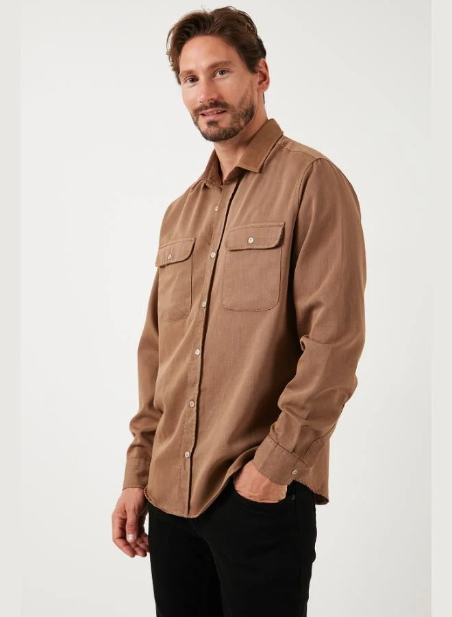 Buratti  Buratti Cotton Double Pocket Regular Fit Shirt Men's SHIRT CF25W128858 for Men | Best Price UAE