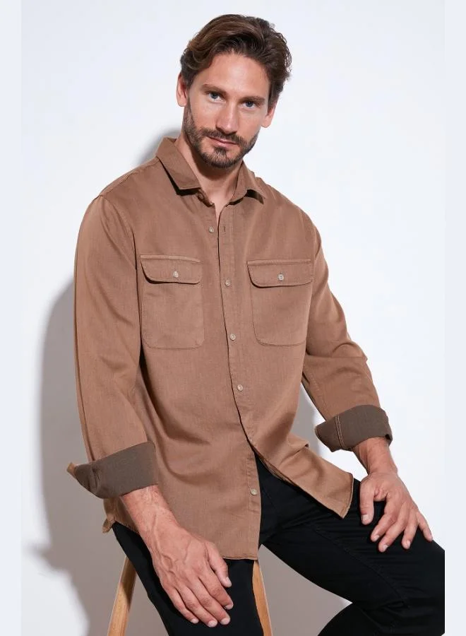 Buratti  Buratti Cotton Double Pocket Regular Fit Shirt Men's SHIRT CF25W128858 for Men | Best Price UAE