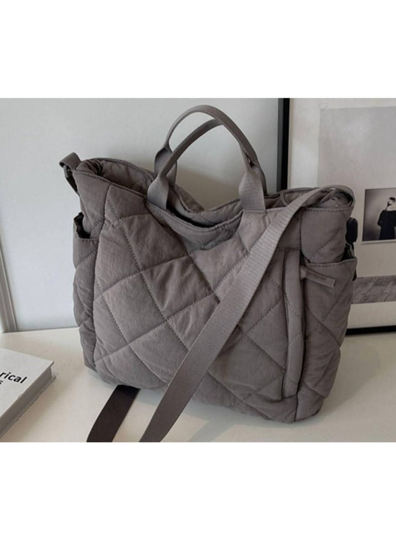Tote Bag Canvas Waterproof-Crossbody & Shoulder Bag Multi Pockets & Functional Bag - Perfect For Shopping, Travel, Work,College, Students & Everyday Use. - Image 1