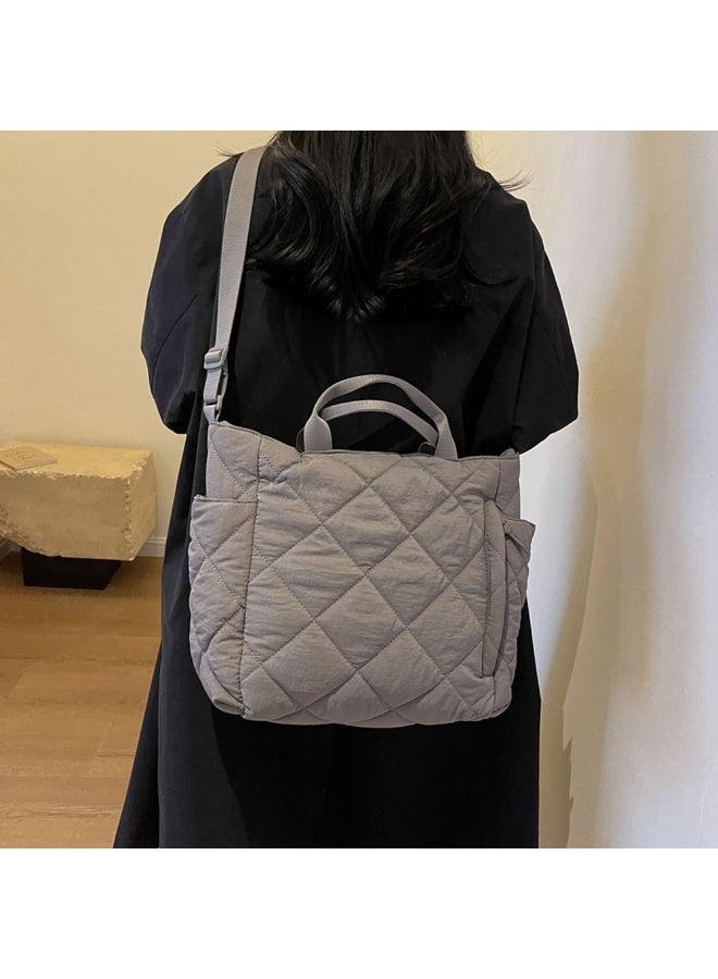 Tote Bag Canvas Waterproof-Crossbody & Shoulder Bag Multi Pockets & Functional Bag - Perfect For Shopping, Travel, Work,College, Students & Everyday Use. - Image 2