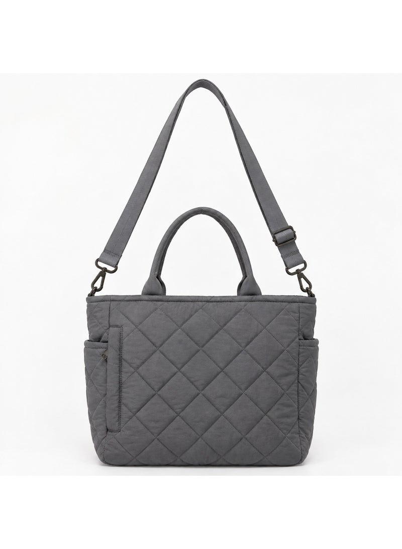 Tote Bag Canvas Waterproof-Crossbody & Shoulder Bag Multi Pockets & Functional Bag - Perfect For Shopping, Travel, Work,College, Students & Everyday Use. - Image 1