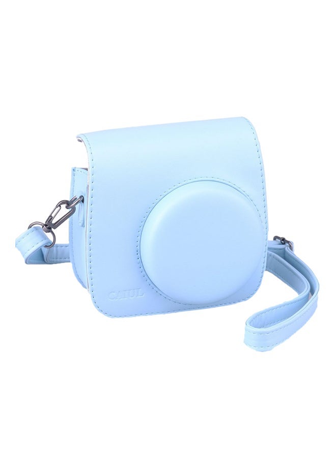 NIBEMINENT Camera Case Cover With Strap For Fujifilm Instax Mini 8 Blue - Image 1