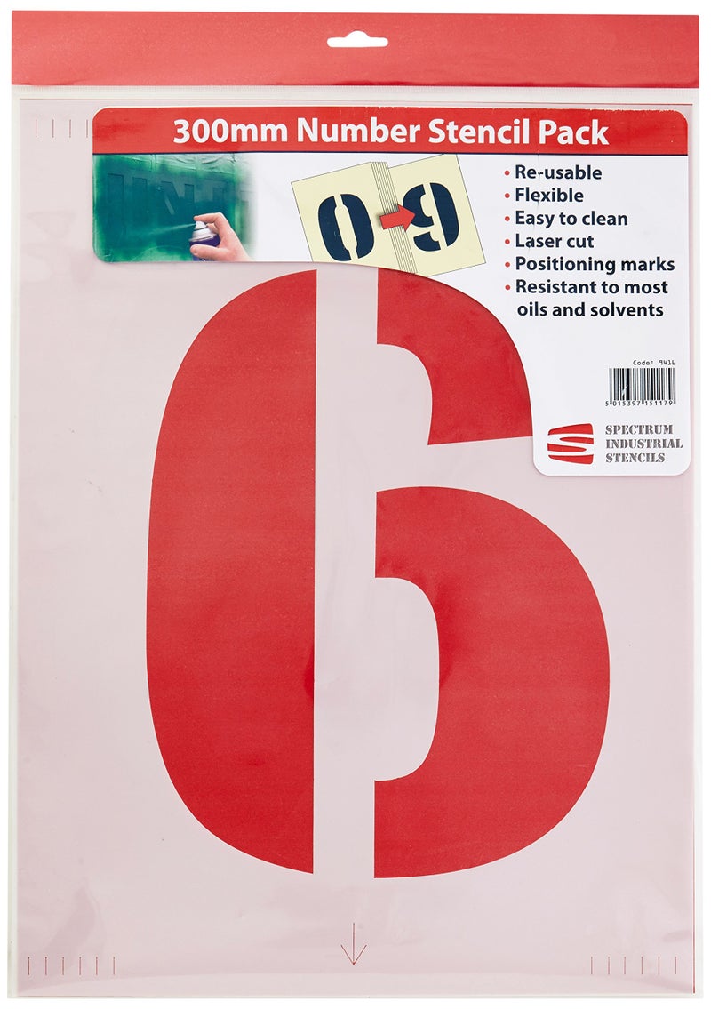 Scan - Number Stencil Kit 300mm - Image 1