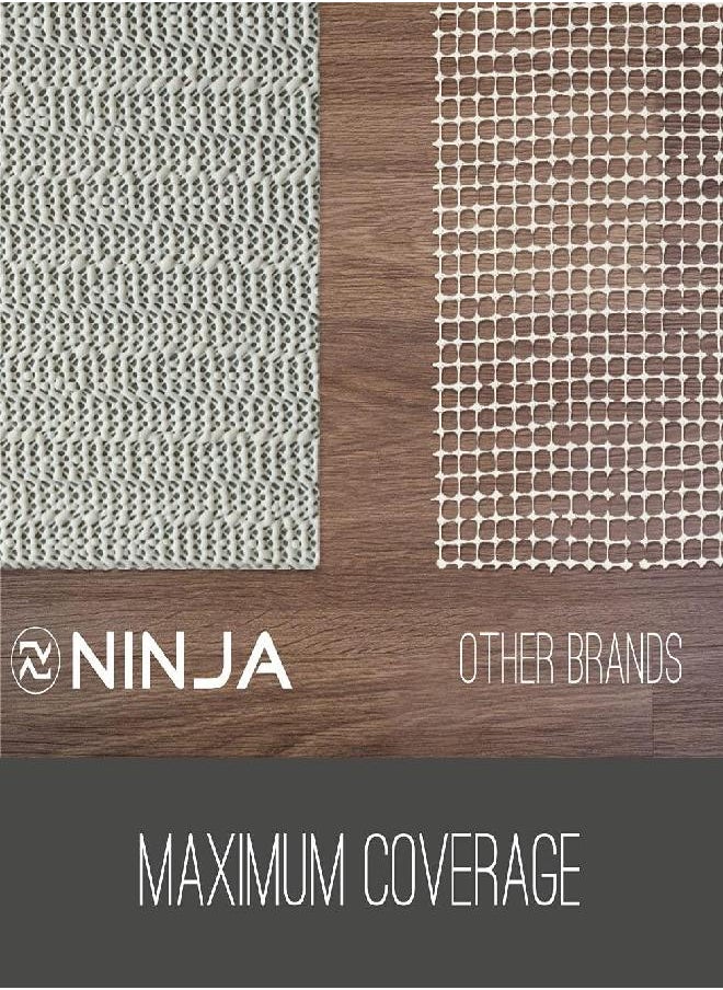 Ninja Ninja Rug Pad Gripper for Hardwood Floors, Slip Resistant Grip Pads for Hard Surfaces, Adds Cushion Under Carpet and Maximum Protection, Keeps Area Rugs and Carpets Safe and in Place on Floor, 2x8 FT  - Image 1