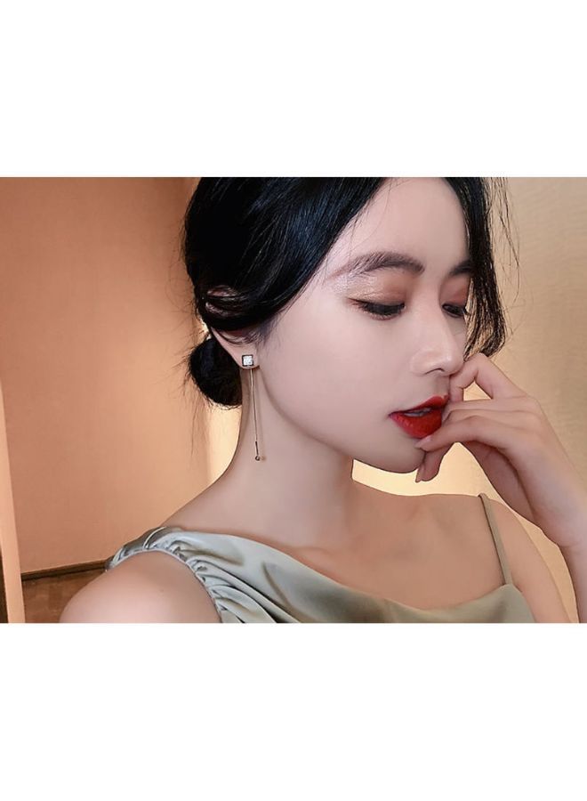 NIBEMINENT 925 Silver Needle Korean Style Square Earrings - Image 3