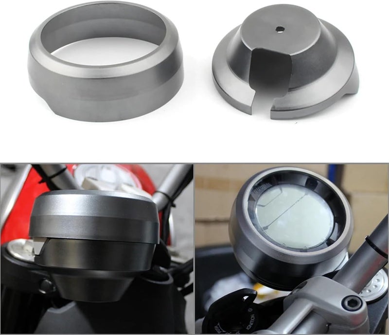 QASULER CNC Aluminum Motorcycle Speedometer Trim Ring - Image 1