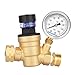MEASUREMAN Adjustable LeadFree Brass RV Water Pressure Regulator with 160 PSI LiquidFilled Gauge Inlet Screened Filter and Portable Bag for Camper Trailer Garden and Plumbing Systems - Image 2