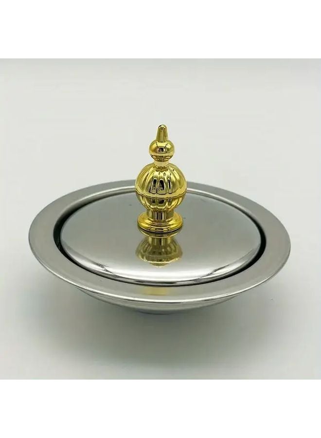Stainless Steel Windproof Ashtray With Lid Glass Funnel Smoke Leakage Proof Oval Design - Image 4