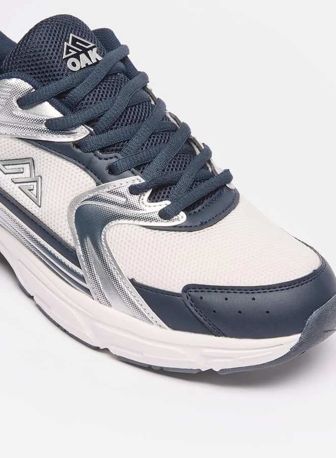 شو اكسبرس Men by Shoexpress Panelled Sports Shoes with Lace-Up Closure