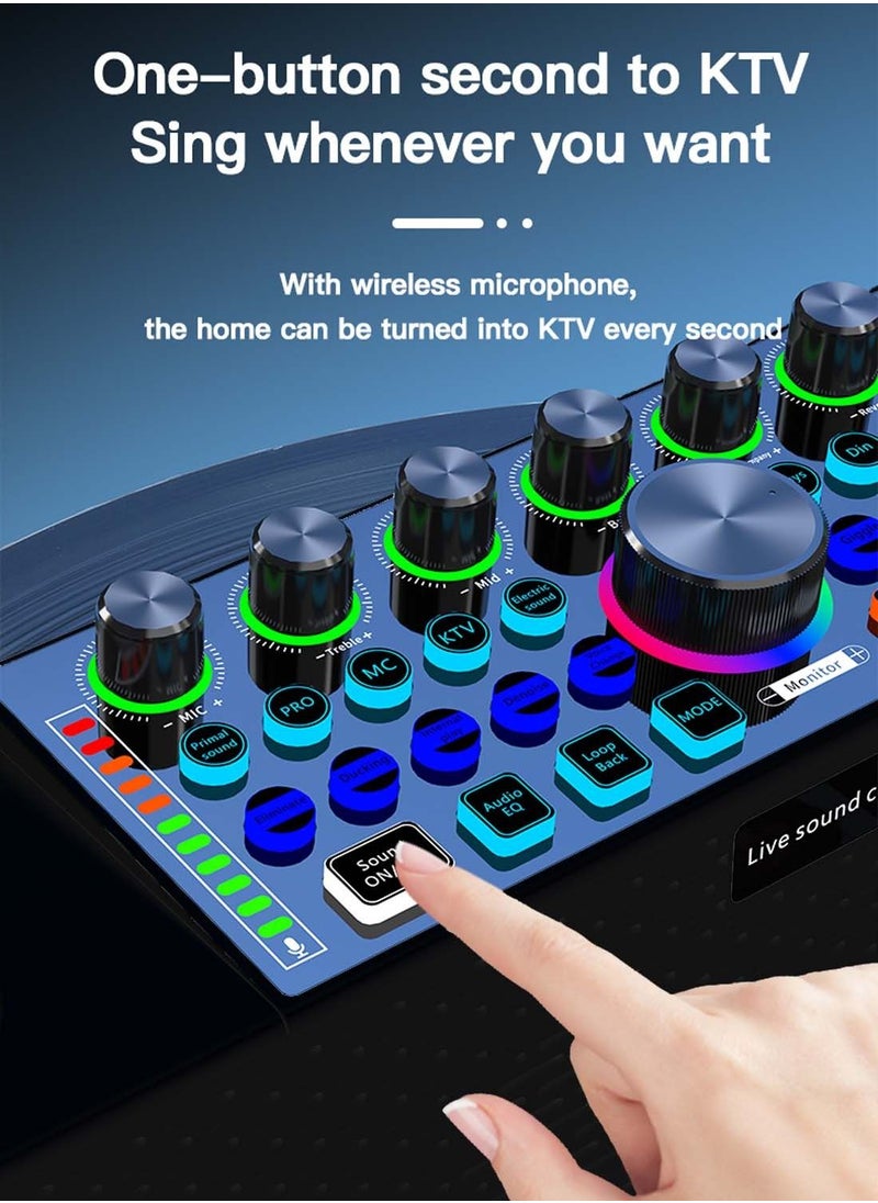 Viden - SY8 Sound Card Set 12 Kinds Of Electric Sounds HIFI Sound Quality 3D Stereo 10 Ambient Sounds Bluetooth Sound Card And Sound System In One Live Broadcast Game KTV Smart Phone Sound - Image 1
