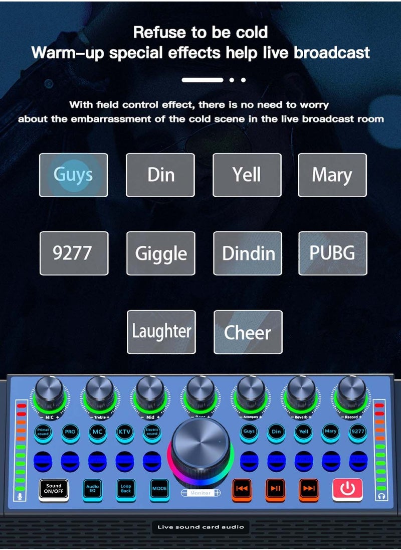 Viden - SY8 Sound Card Set 12 Kinds Of Electric Sounds HIFI Sound Quality 3D Stereo 10 Ambient Sounds Bluetooth Sound Card And Sound System In One Live Broadcast Game KTV Smart Phone Sound - Image 1