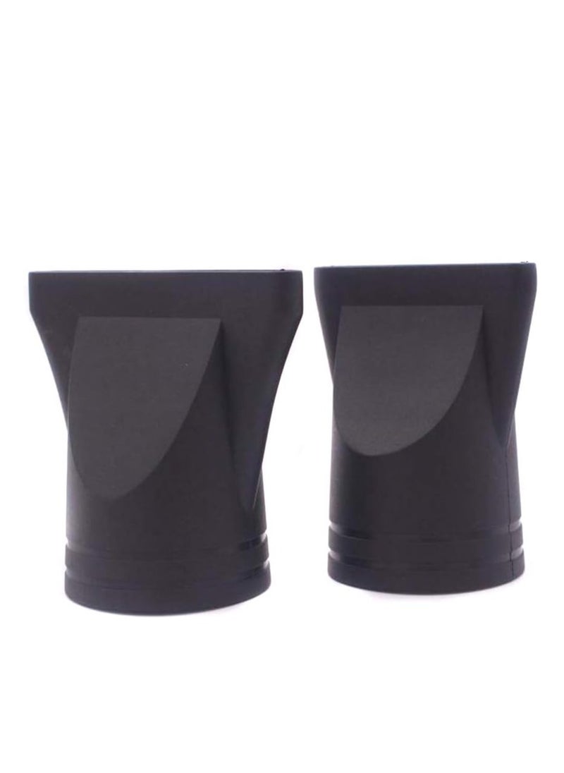 vipolish 2Pcs (Special for Hair Barber Shop) Plastic Salon Hair Dryer Nozzle Replacement Narrow Concentrator Replacement Blow Flat Hairdressing Hair Drying Nozzle for Outer Diameter 4.5cm (Black)  - Image 1