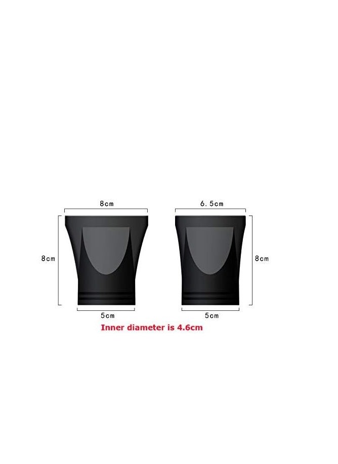 vipolish 2Pcs (Special for Hair Barber Shop) Plastic Salon Hair Dryer Nozzle Replacement Narrow Concentrator Replacement Blow Flat Hairdressing Hair Drying Nozzle for Outer Diameter 4.5cm (Black)  - Image 3