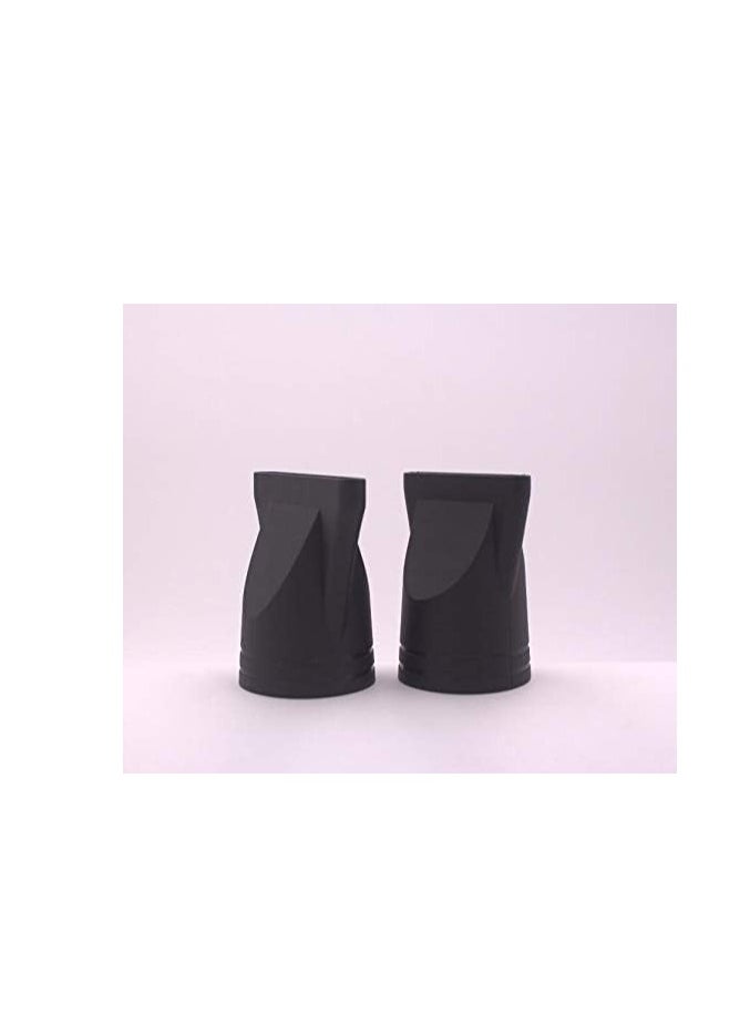 vipolish 2Pcs (Special for Hair Barber Shop) Plastic Salon Hair Dryer Nozzle Replacement Narrow Concentrator Replacement Blow Flat Hairdressing Hair Drying Nozzle for Outer Diameter 4.5cm (Black)  - Image 2
