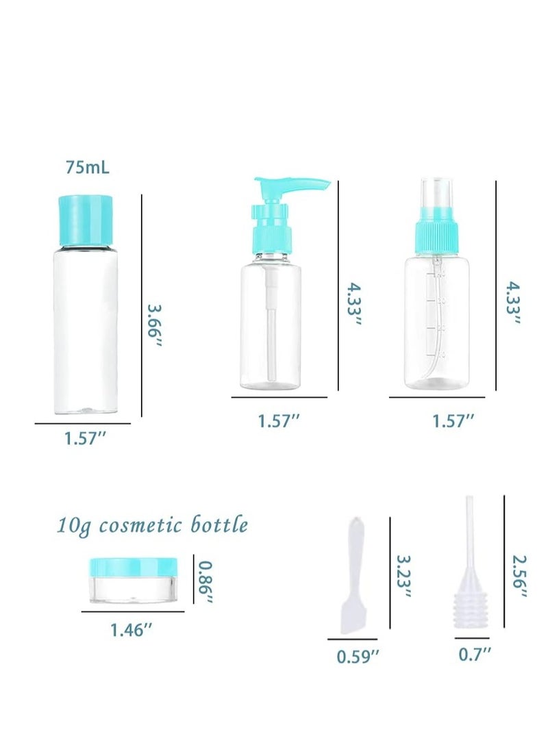 NANAO 11 Piece Travel Bottles Set, Leak Proof Squeezable Silicone Bottles Containers Travel Size Toiletries Containers - Image 5