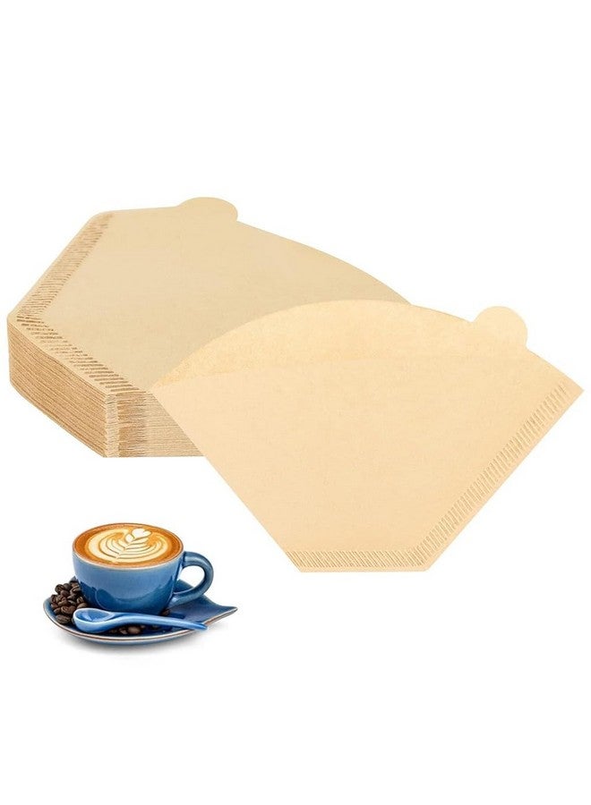 Supvox® 100 Counts Coffee Filter Paper for Brewing Coffee Natural Unbleached Coffee Wedge-Shaped Filter Paper Disposable Coffee Filters Paper Fit for Drip Coffee - Image 1