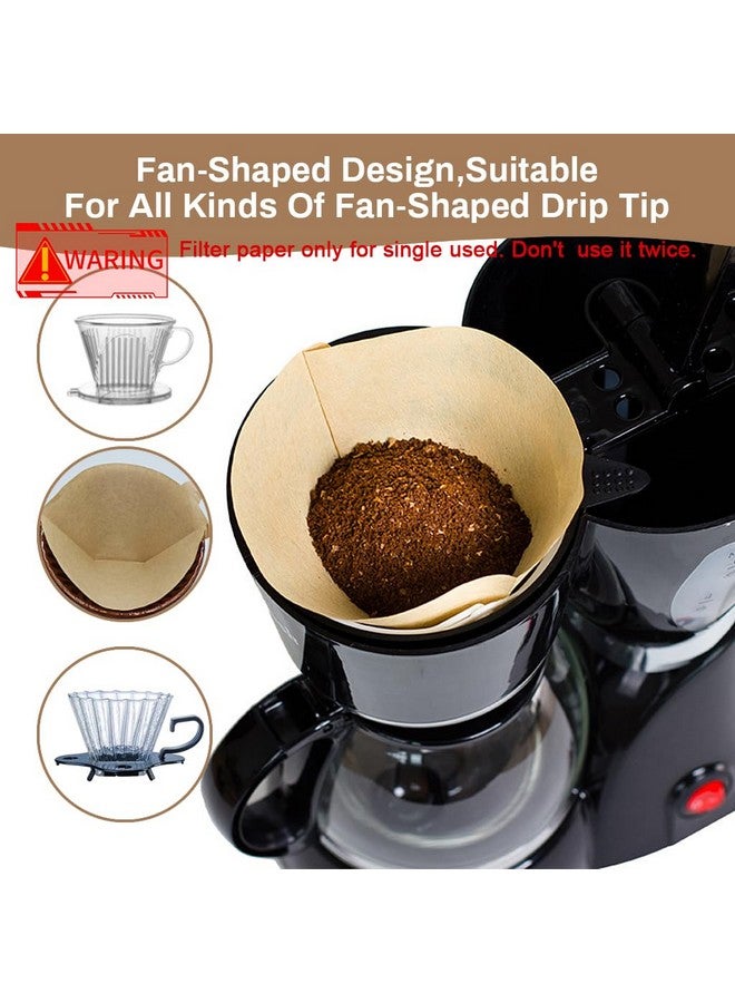 Supvox® 100 Counts Coffee Filter Paper for Brewing Coffee Natural Unbleached Coffee Wedge-Shaped Filter Paper Disposable Coffee Filters Paper Fit for Drip Coffee - Image 5