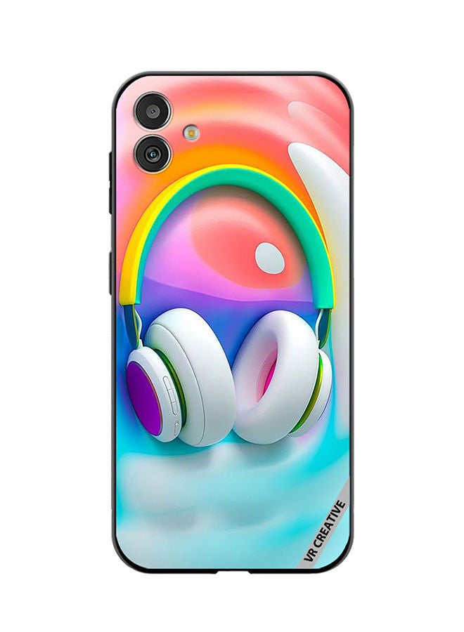 VR CREATIVE Protective Case Cover For Samsung Galaxy M13 5G Music Headphones Design Multicolour - Image 1