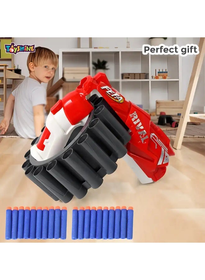 Toyshine Long Range 60ft Pull-Reload Foam Blaster with 20 EVA Bullets & Wrist Target | Toy Gun - Image 2