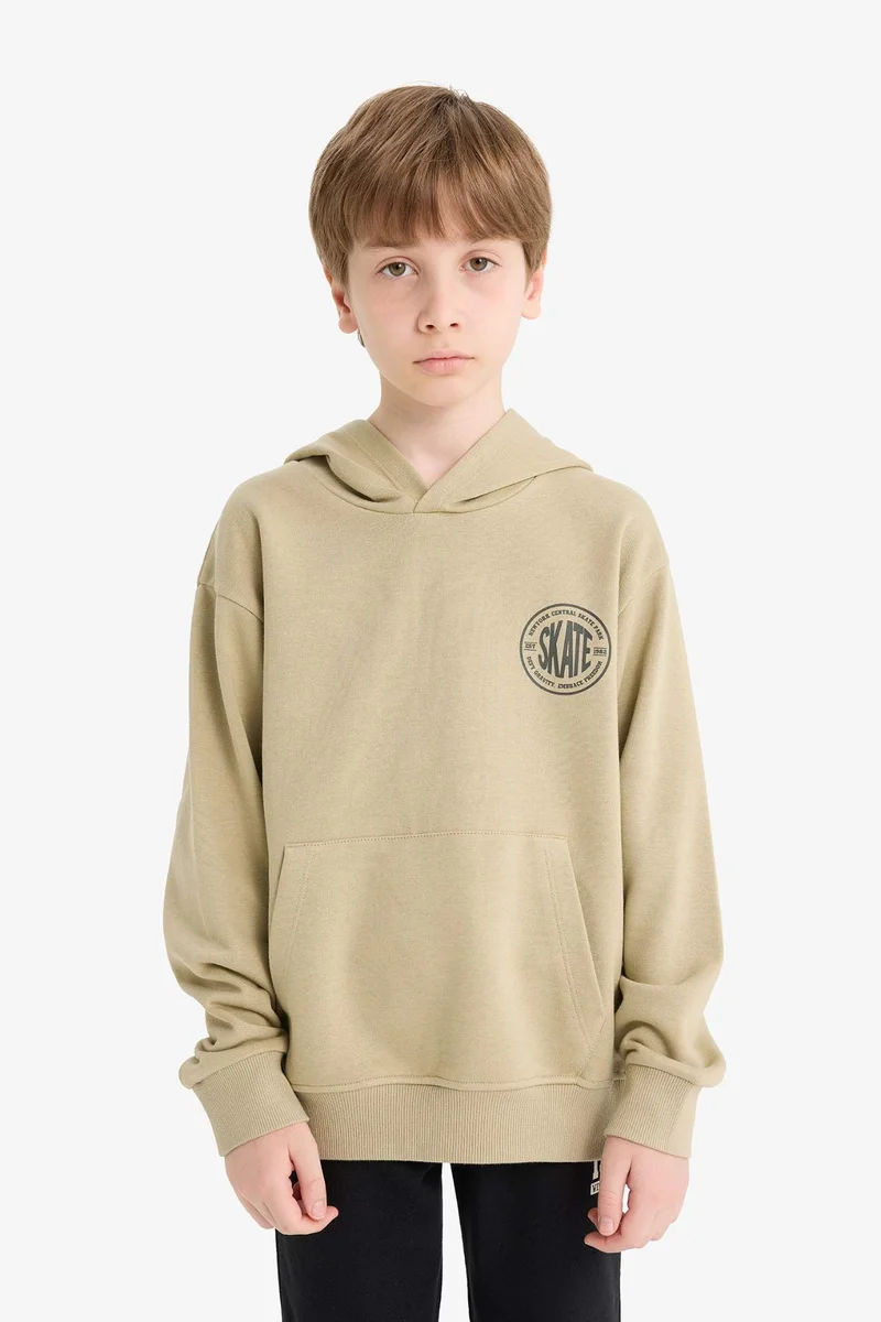 ديفاكتو Boy Printed Hoodie