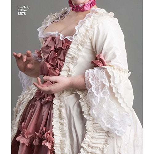 Simplicity 8578 Women's 18th Century Gown Historical Costume Sewing Pattern, Sizes 14-22 - Image 4