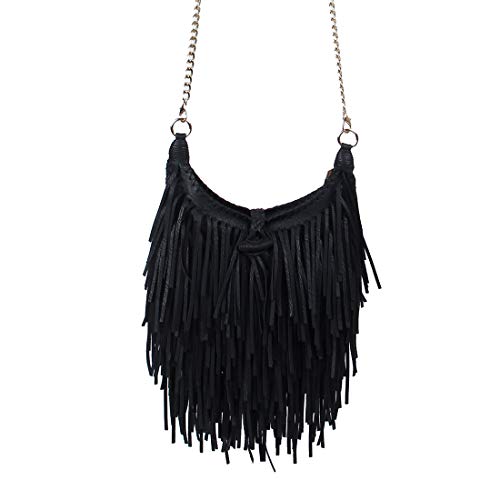 Lanpet Women Fringe Tassel Cross Body Bag Leisure Shoulder Bag - Image 3