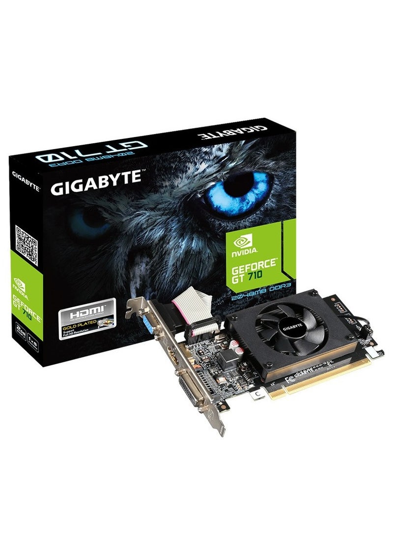 Applicable to Gigabyte GeForce GT 710 2G DDR3 graphics card half-height knife card design/durable design N，Quantity 2 - Image 1