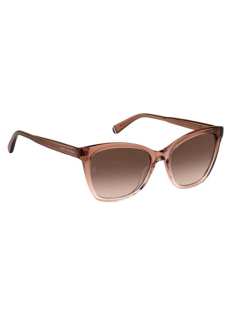 TOMMY HILFIGER Women's Uv Protection Rectangular Shape Acetate Sunglasses Th 1981/S Brown 45 - Lens Size: 45.2 Mm - Nude - Image 2